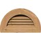 Ekena Millwork Half Round Gable Vent Functional Western Red Cedar Gable Vent w/1" x 4" Flat Trim Frame, 16"W x 08"H GVWHR16X0801SFUWR - alternate 1